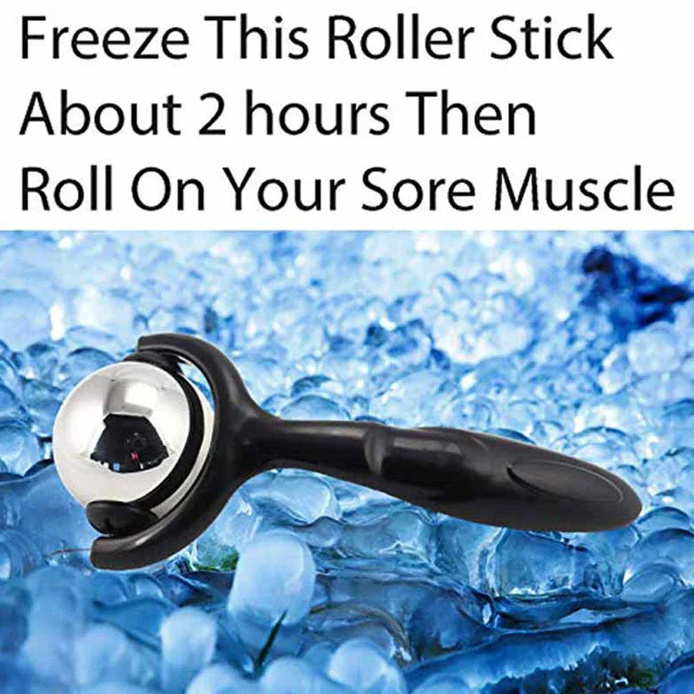 Stainless steel massage roller ball in black for deep tissue muscle therapy and pain relief — view 4