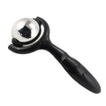 Stainless steel massage roller ball in black for deep tissue muscle therapy and pain relief