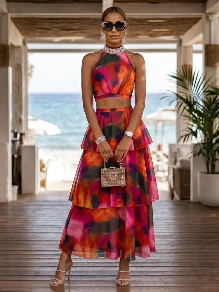 Cala Salada matching set for women, premium lightweight two piece summer resort wear outfit — view 2