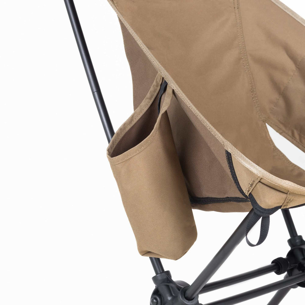 High back ultralight folding camping chair with side storage pouch and comfortable cushion. — view 5