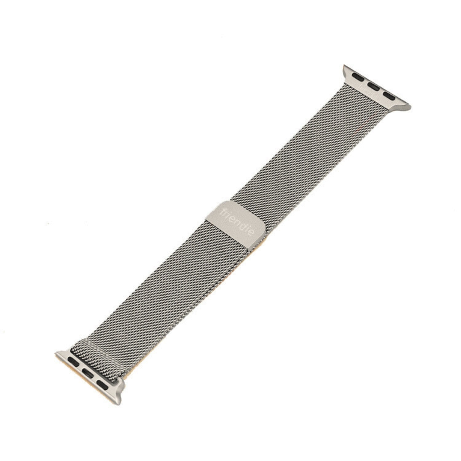 Starlight stainless steel woven mesh Apple Watch band with a magnetic loop clasp — view 5