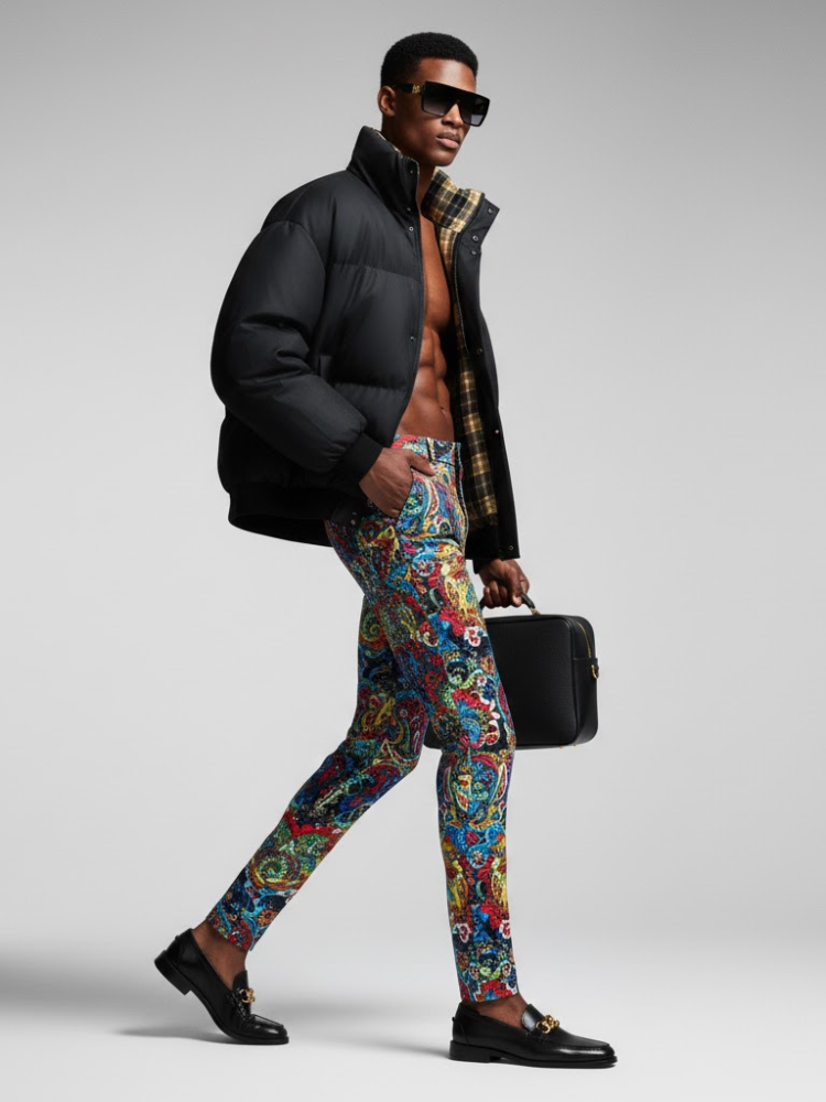 Men's Puffer Jacket HARLEM NYFW New Colecction BYMANYC ® New York-0