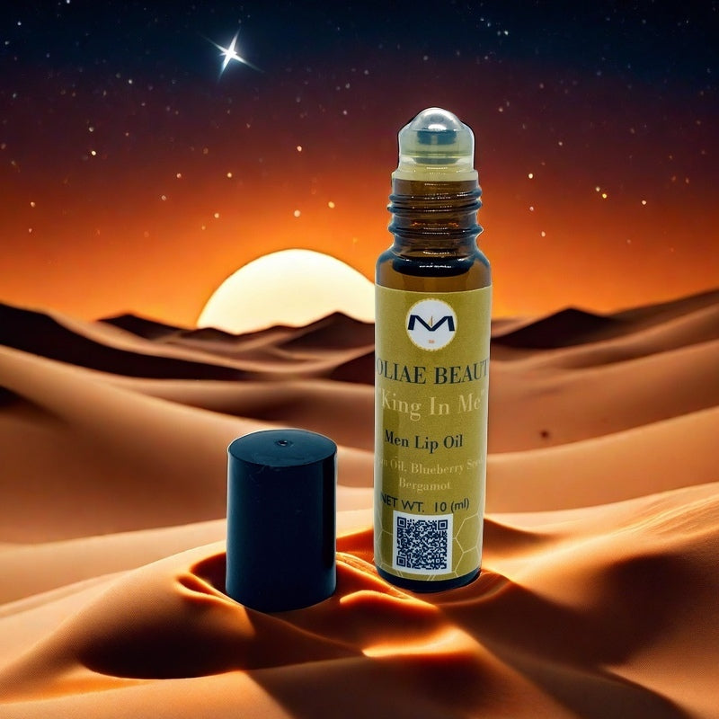 Khufu men's self-care gift kit featuring body oil spray, lip oil, and brown sugar scrub — view 4