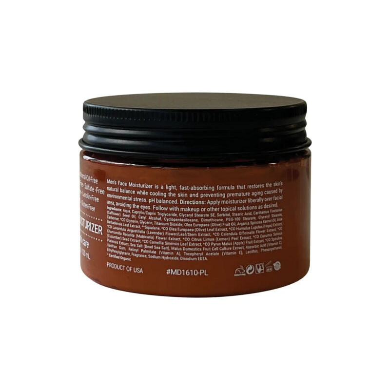 Men's organic face moisturizer cream, a non-greasy cruelty-free and vegan skincare essential for daily hydration — view 5