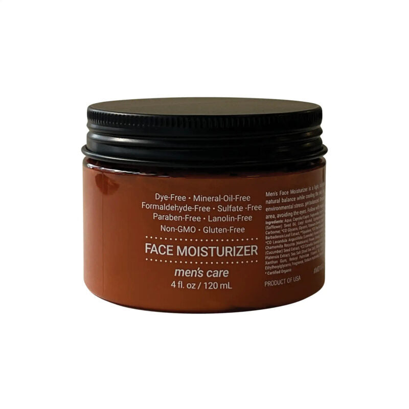 Men's organic face moisturizer cream, a non-greasy cruelty-free and vegan skincare essential for daily hydration — view 4