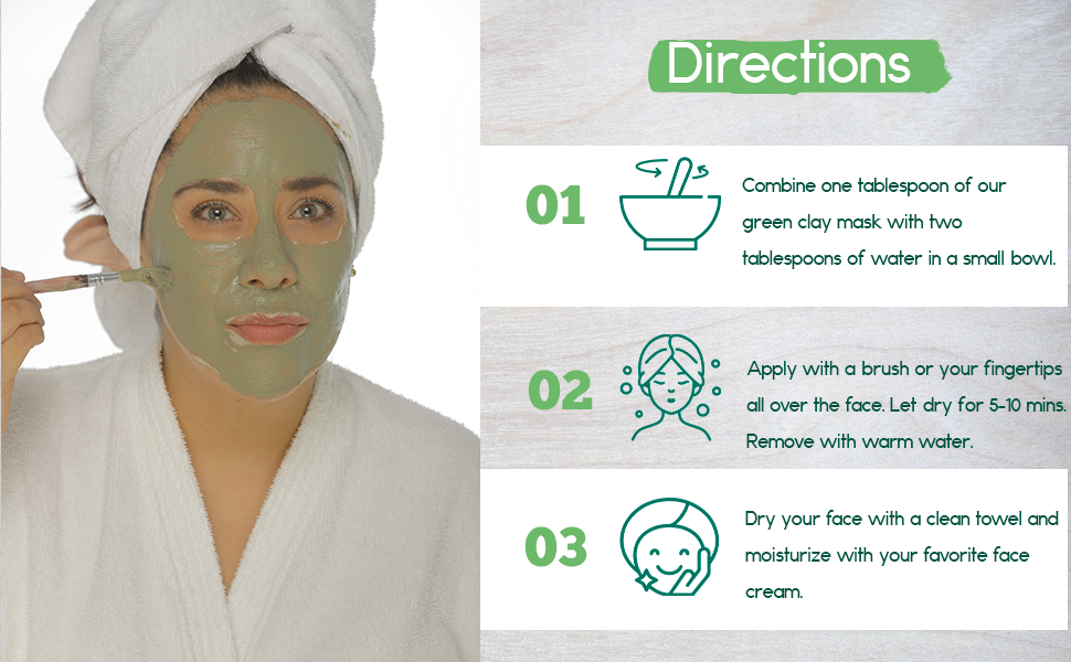 All-natural green clay facial mask powder packaged in an eco-friendly kraft paper bag. — view 4