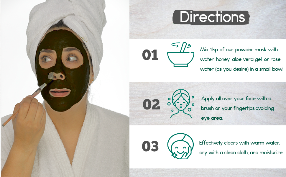 Activated charcoal face mask powder with natural ingredients in an eco-friendly 4oz container. — view 5