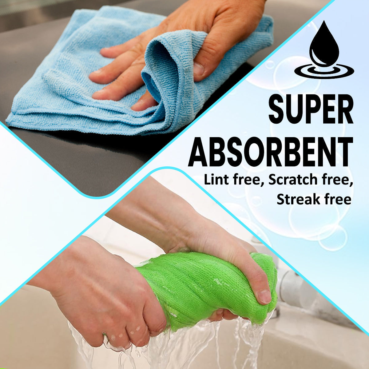 Microfiber Cloths Car Cleaning  Detailing Towels Washing Duster Assorted 200 Pcs-3