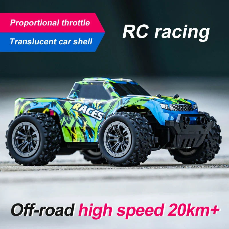 Mini 4WD RC climbing car with rugged rubber tires and 4-channel remote control — view 3