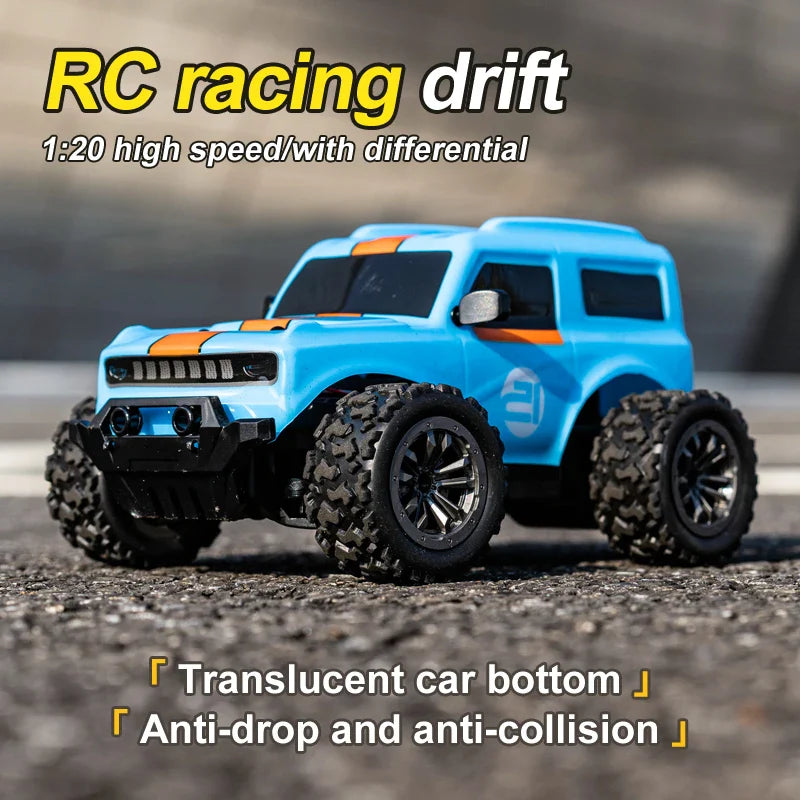 Mini 4WD RC climbing car with rugged rubber tires and 4-channel remote control — view 4