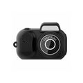 Compact black 1080p HD mini camera with a built-in display screen and small lightweight frame