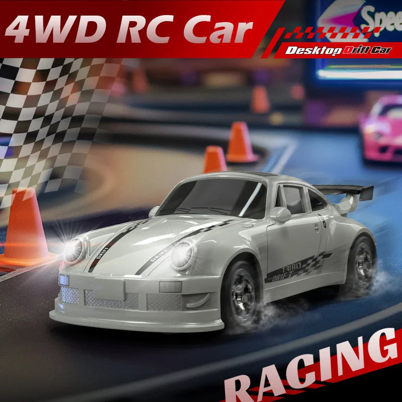1:64 scale mini drift RC racing car in metal and plastic with remote controller — view 5