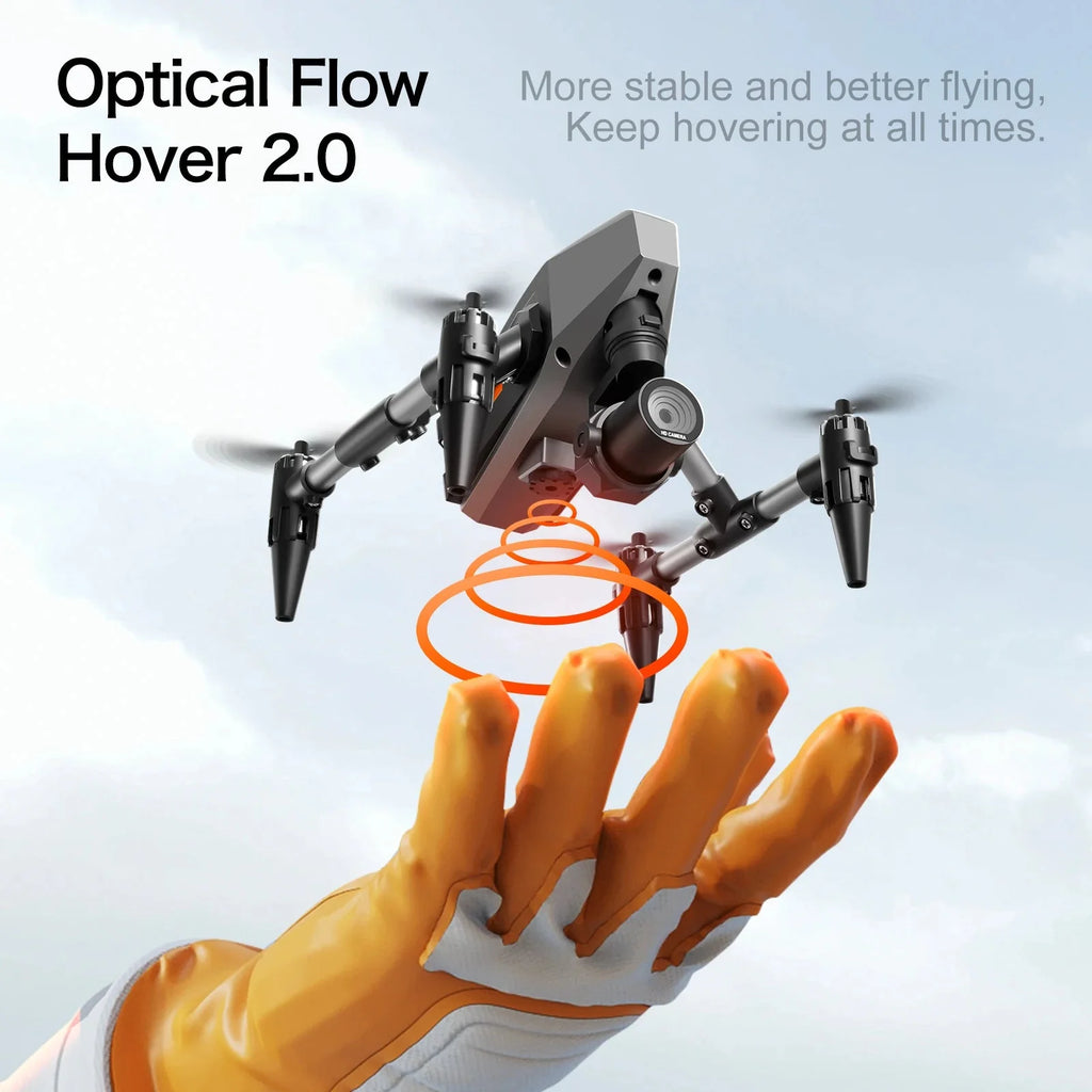 Compact 4K dual camera mini drone with alloy structure and remote control ready flight remote control and wifi — view 2