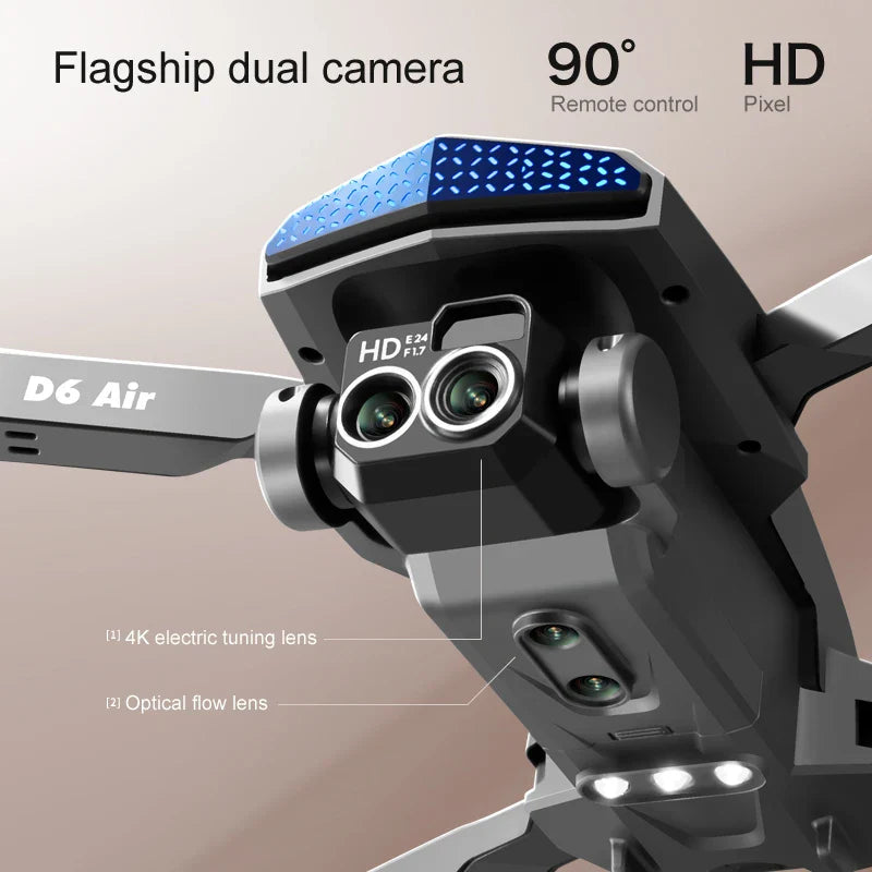 Mini Drone 8K compact quadcopter with remote control, high resolution camera, and led indicator lights — view 2