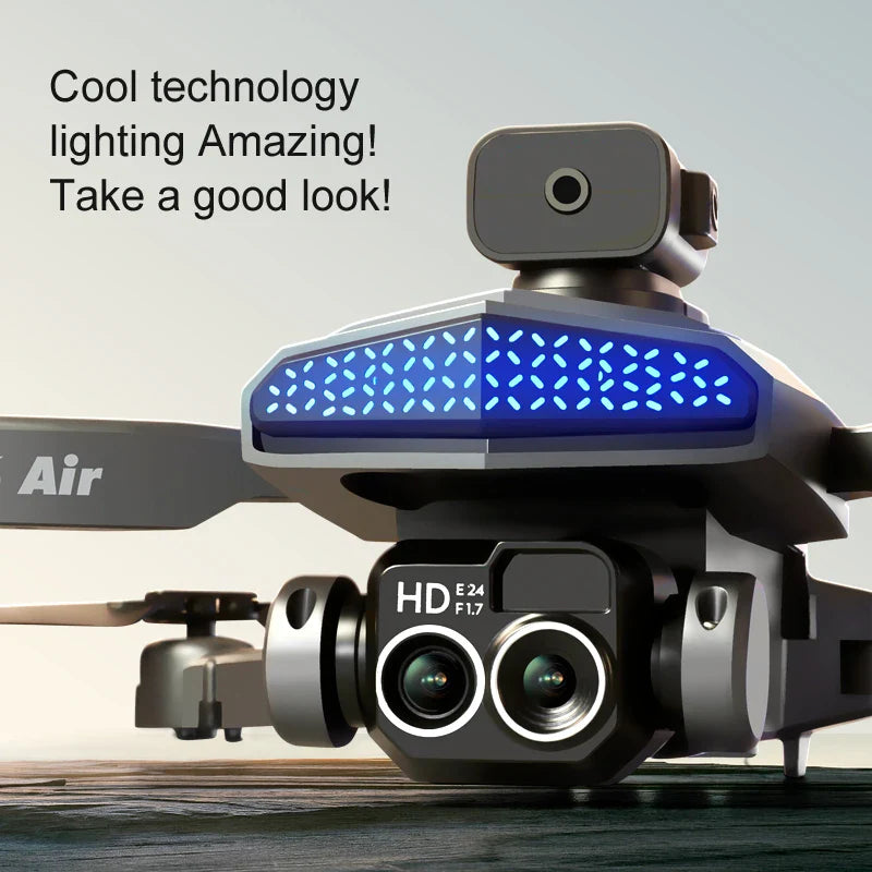 Mini Drone 8K compact quadcopter with remote control, high resolution camera, and led indicator lights — view 3