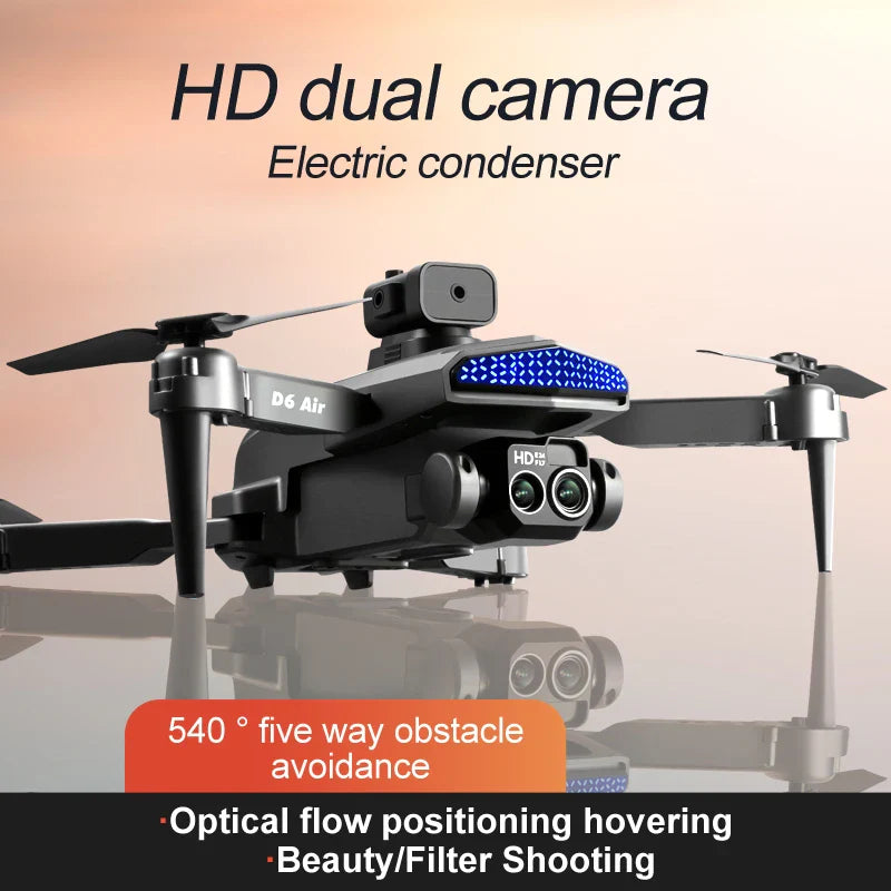 Mini Drone 8K compact quadcopter with remote control, high resolution camera, and led indicator lights — view 4