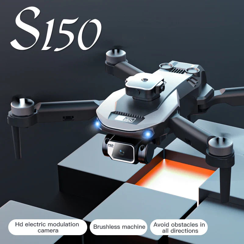 Compact mini drone with dual camera, high definition front lens, and black lightweight aerodynamic frame — view 5