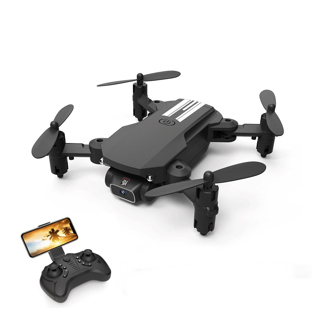 Mini foldable 4K aerial photography drone in sleek modern design with remote controller — view 4