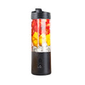 Mini portable rechargeable electric fruit juicer blender with stainless steel blades