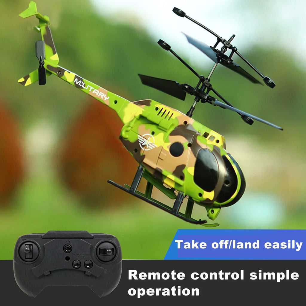 Mini RC helicopter drone in durable eco-friendly plastic with dual joysticks wireless remote control. — view 2