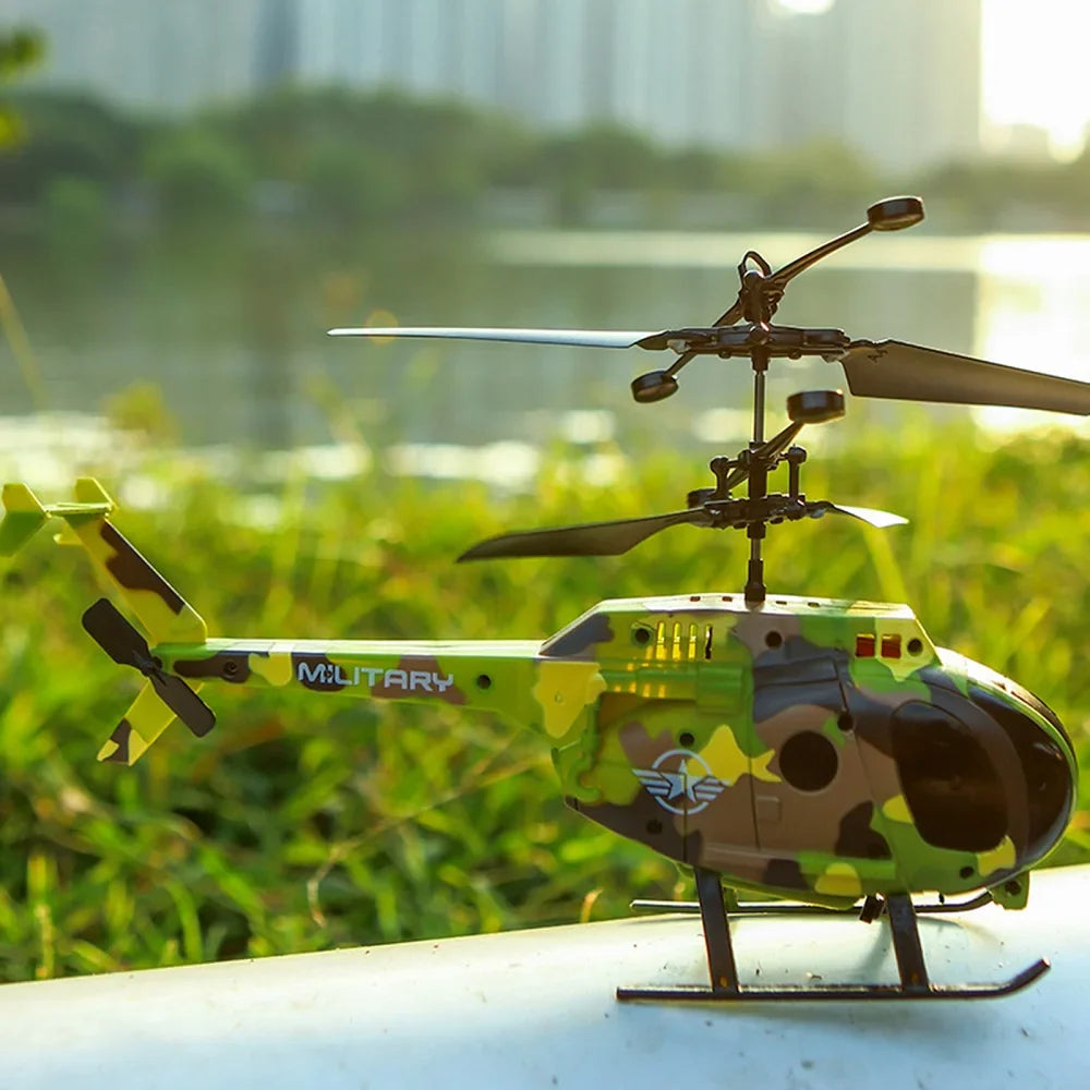 Mini RC helicopter drone in durable eco-friendly plastic with dual joysticks wireless remote control. — view 4