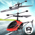 Mini remote control helicopter in vibrant color made of ABS plastic with a two-channel controller