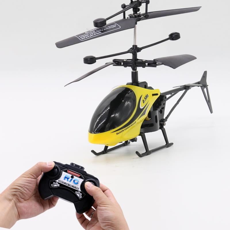 Mini remote control helicopter in vibrant color made of ABS plastic with a two-channel controller — view 5