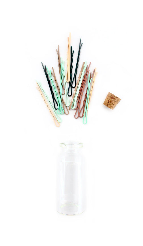 Mini Sleek Hair Bobbies  |  Eucalyptus-0