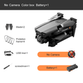 Mini 4K dual-lens quadcopter drone in black with remote control and smartphone app interface.
