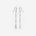 Moonstone & Akoya Pearl Drop Earrings | Solid 14K Gold, Handmade-2