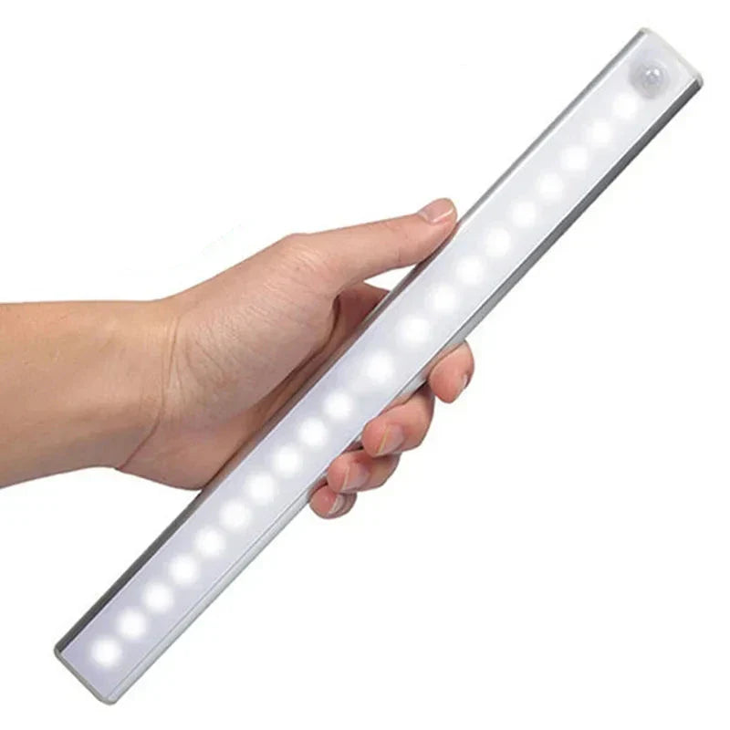 Motion sensor LED night light strip in warm white for under cabinet and wardrobe illumination