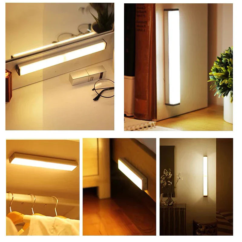 Motion sensor LED night light strip in warm white for under cabinet and wardrobe illumination — view 4