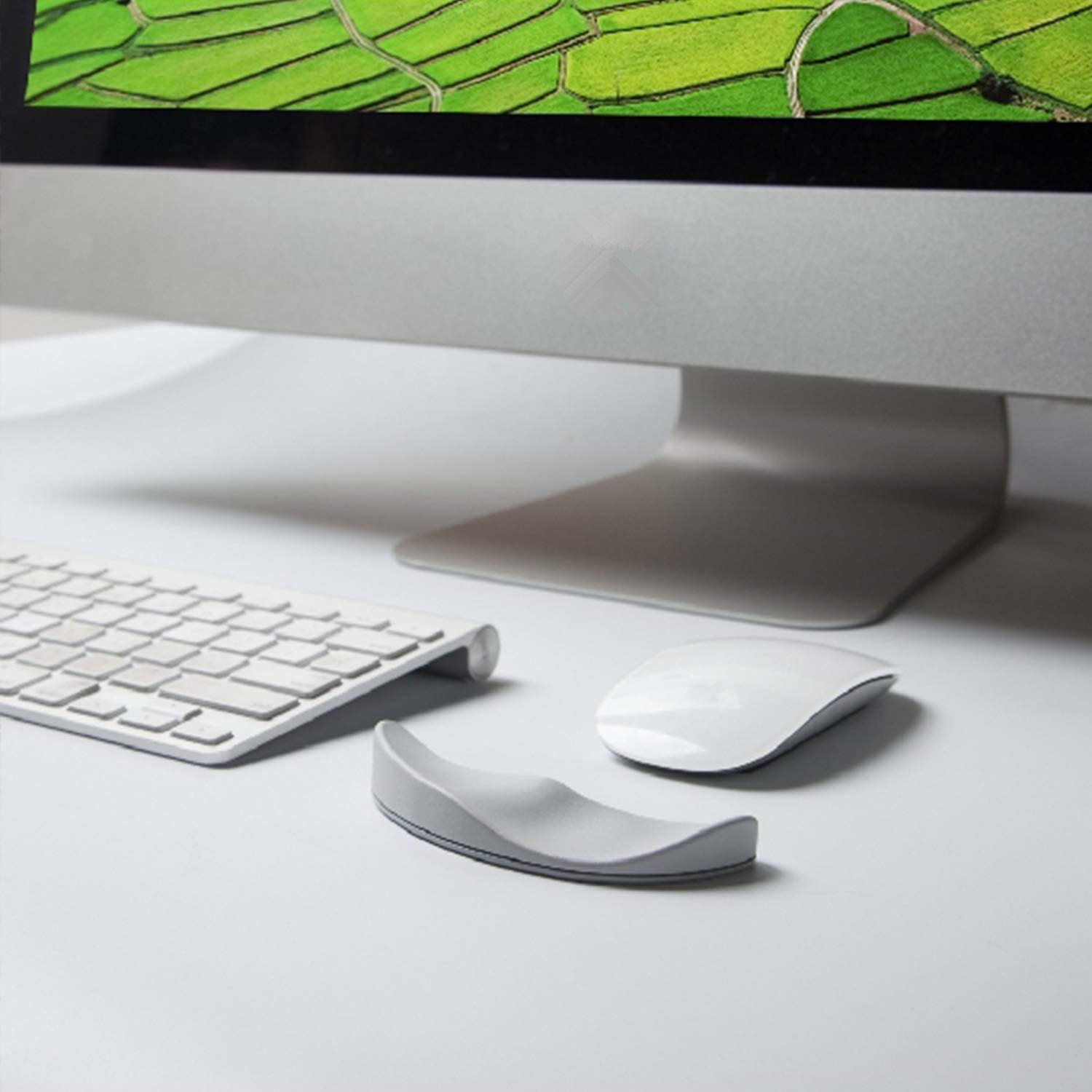 Ergonomic gliding silicone mouse wrist rest pad in black, providing comfortable desk and workstation support — view 3