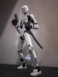 Lucky Carrot Man action figure building blocks, 3D printed movable doll with articulated limbs.