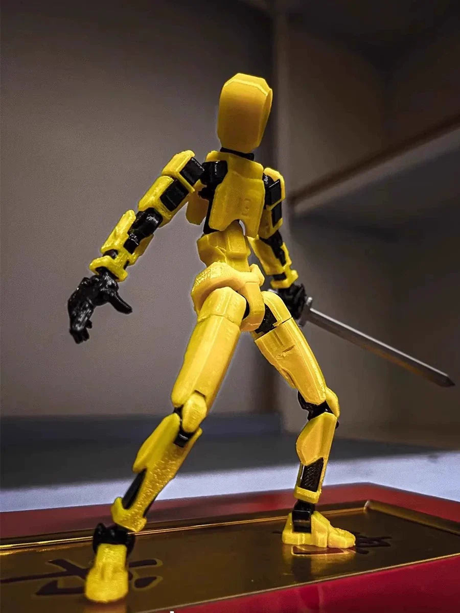 Lucky Carrot Man action figure building blocks, 3D printed movable doll with articulated limbs. — view 2