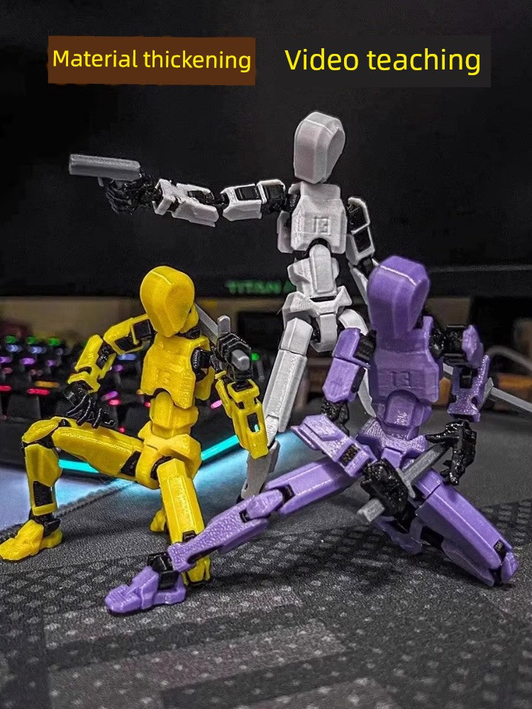Movable lucky doll action figure with fully articulated jointed limbs and premium durable design