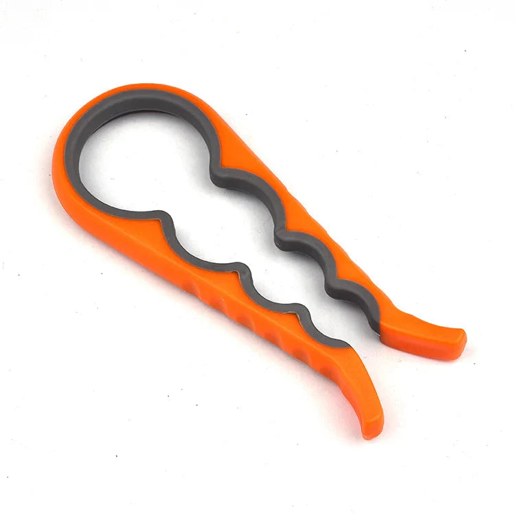 4-in-1 multi easy clip jar and bottle opener featuring a colorful anti-slip rubber grip. — view 3