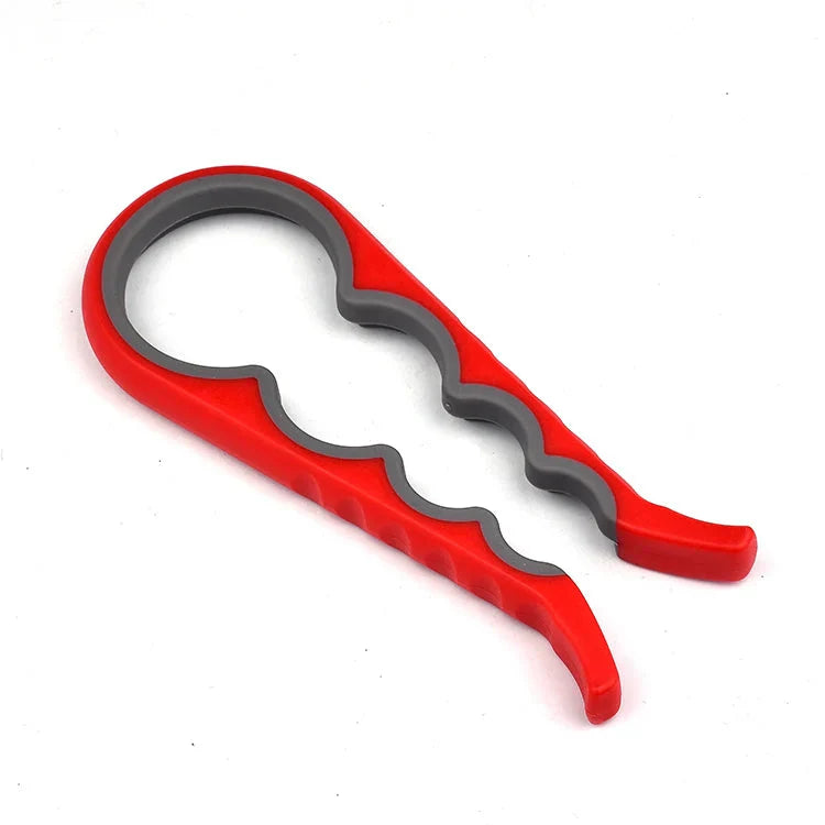 4-in-1 multi easy clip jar and bottle opener featuring a colorful anti-slip rubber grip. — view 4