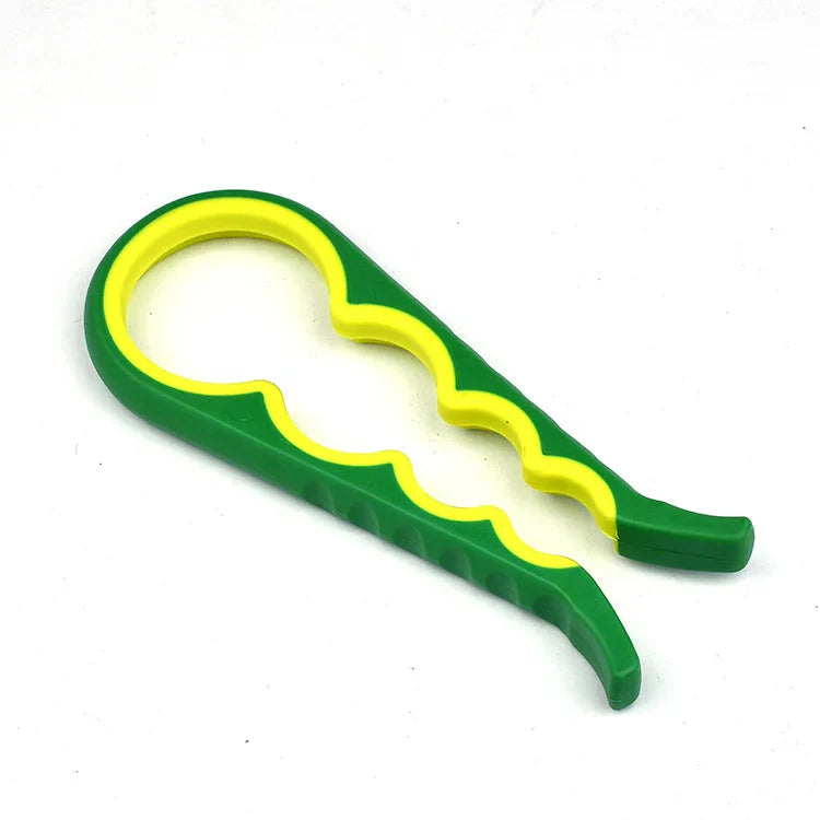 4-in-1 multi easy clip jar and bottle opener featuring a colorful anti-slip rubber grip. — view 5