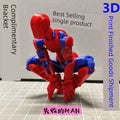 Posable multi-joint lucky action figure toy made from customizable splice and insert building blocks