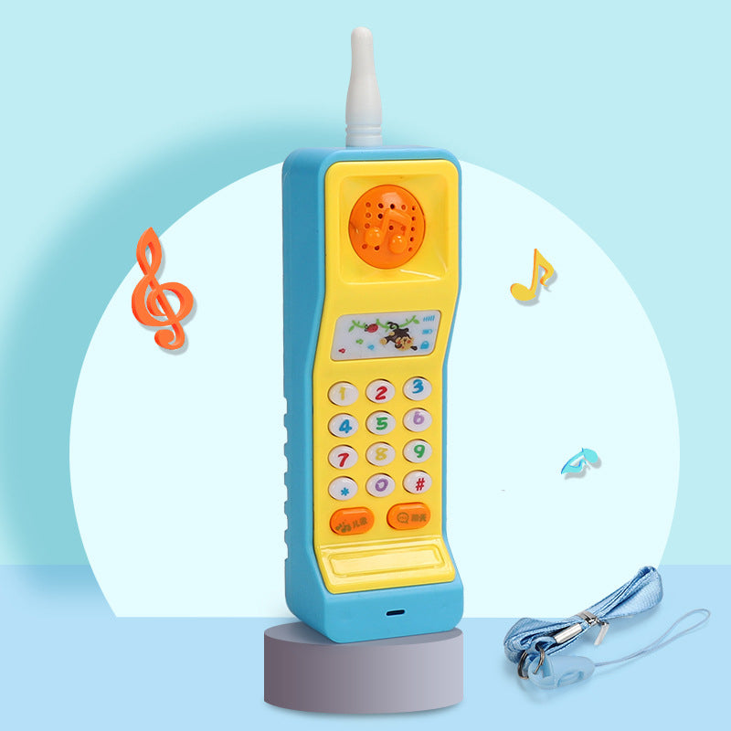 Baby electronic phone toy in bright colors featuring interactive musical buttons for early childhood development — view 4