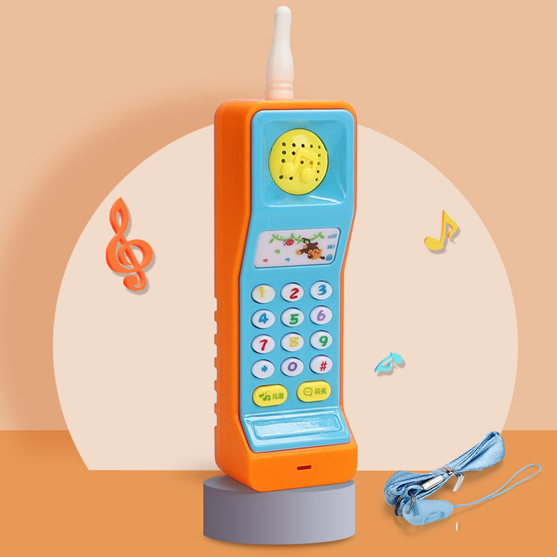 Baby electronic phone toy in bright colors featuring interactive musical buttons for early childhood development — view 5
