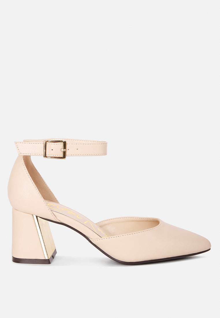 Myla Faux Leather Metallic Sling Heeled Sandals By RAG-0
