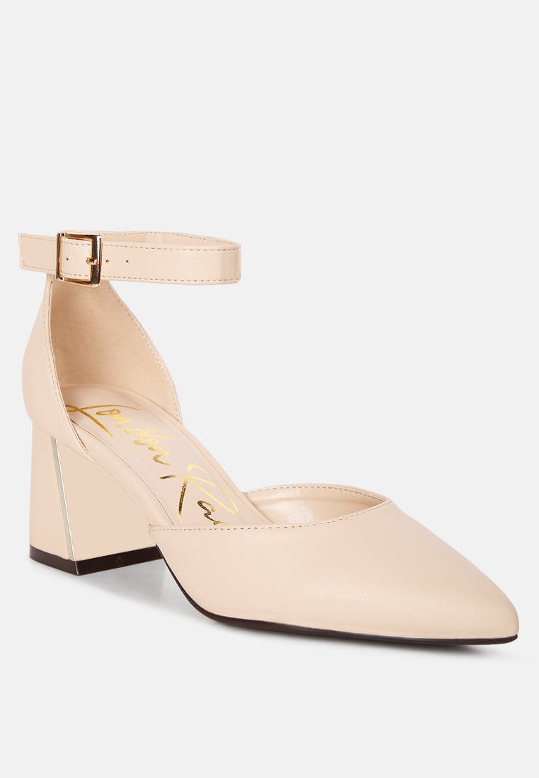 Myla Faux Leather Metallic Sling Heeled Sandals By RAG-1