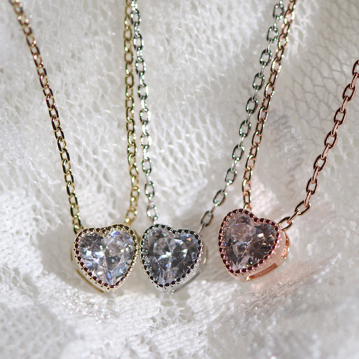 Heart cubic necklace-1