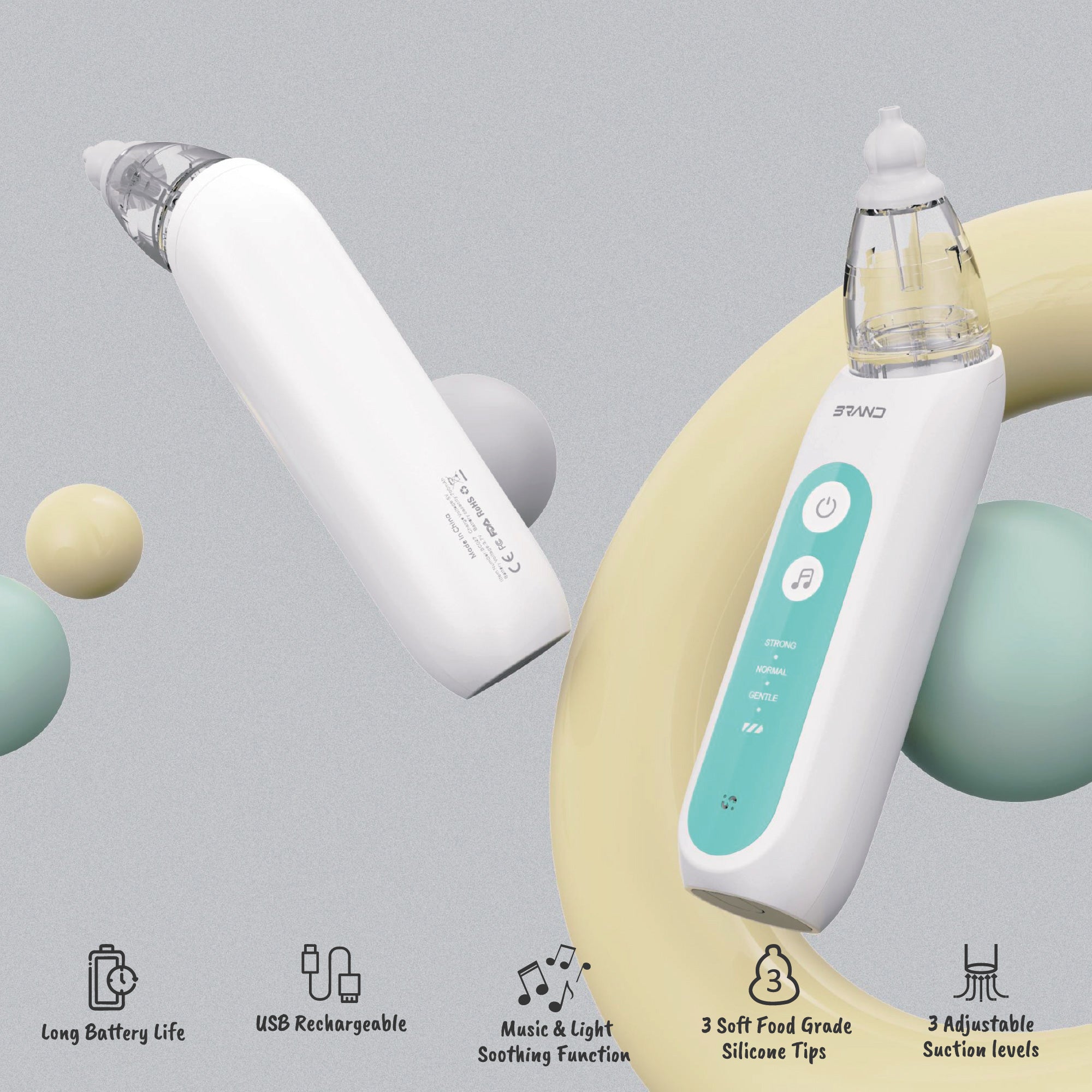 Portable mesh nebulizer and baby electric nasal aspirator complete breathing relief kit for families — view 4