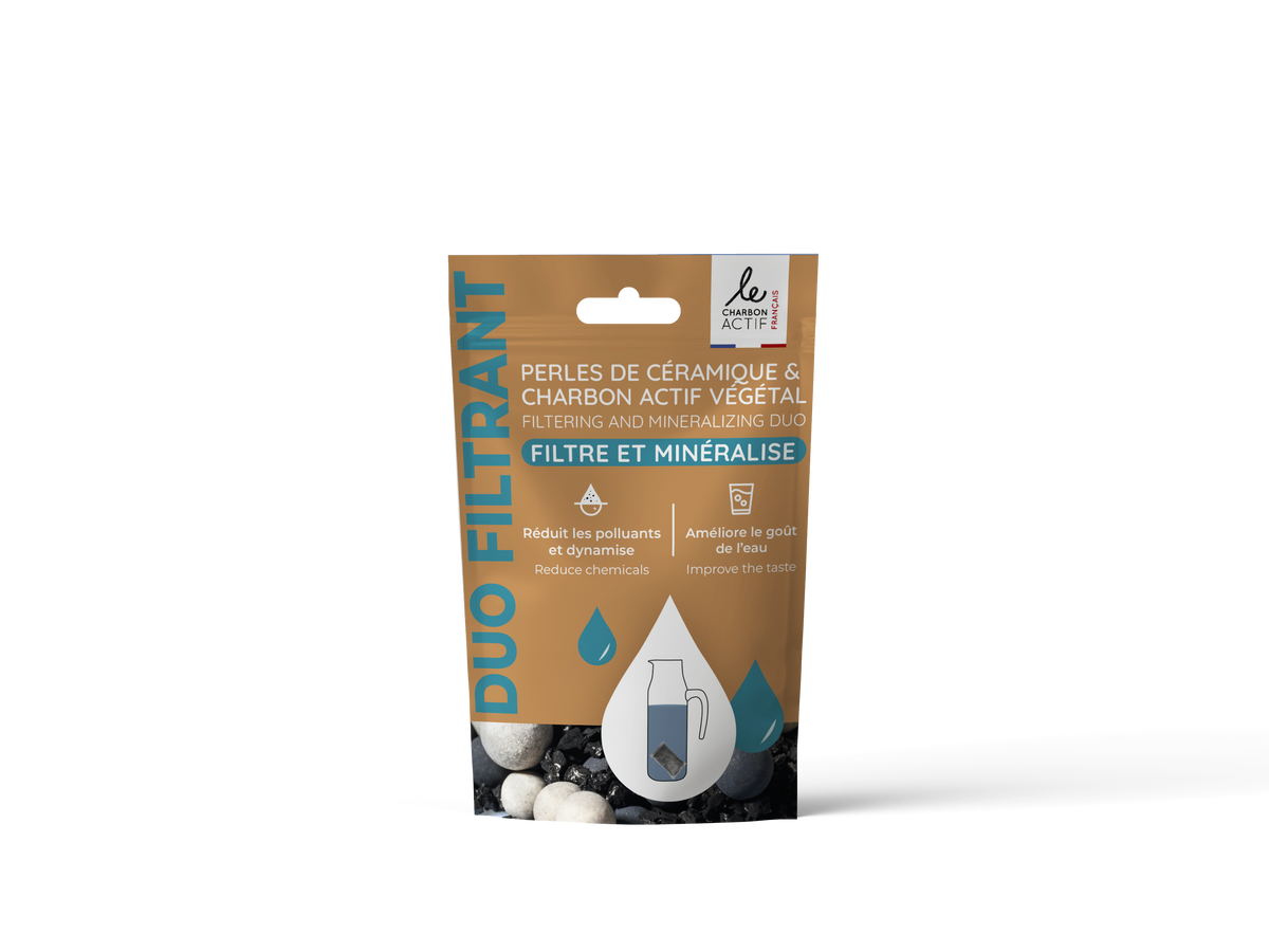 Duo filtrant : céramiques filtrantes + charbon végétal actif - filtre à eau naturel-0
