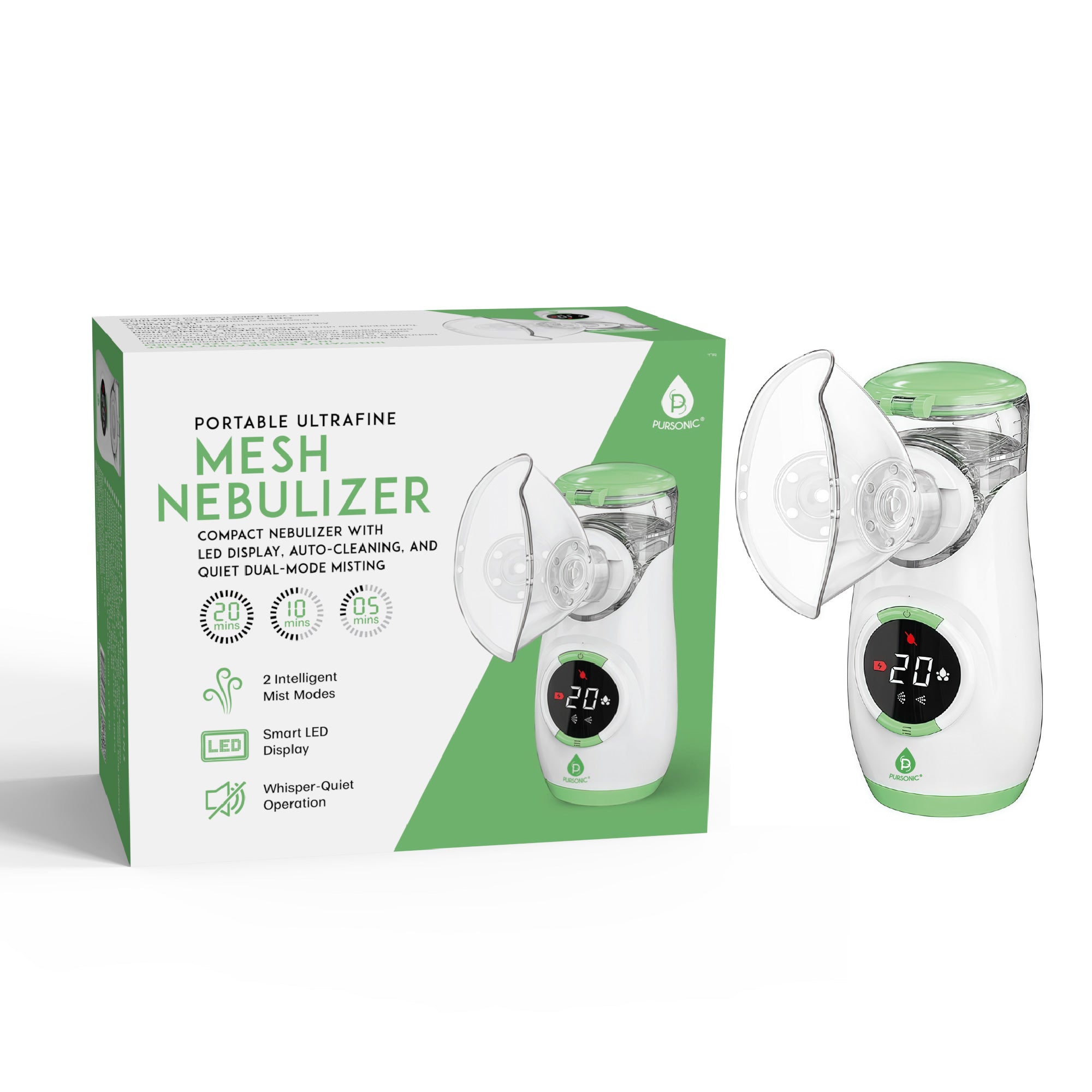 Portable mesh nebulizer and baby electric nasal aspirator complete breathing relief kit for families — view 3