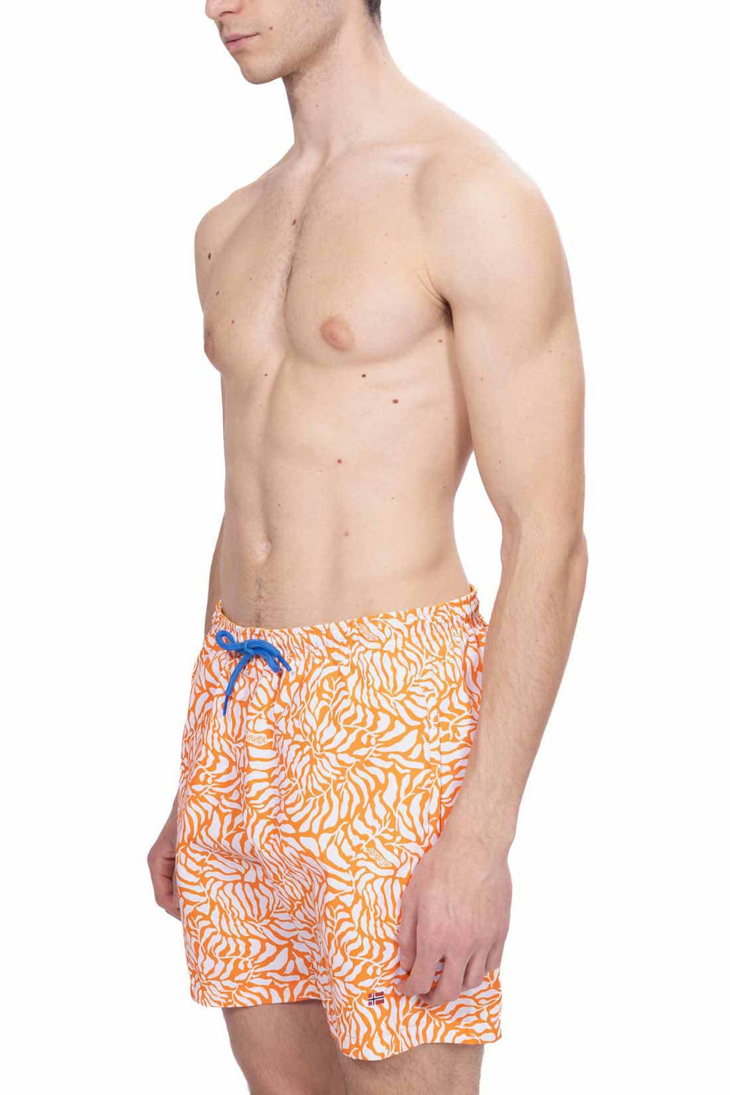 Men's regular-fit Inuvik swim shorts with all-over logo print and adjustable drawstring waist. — view 2