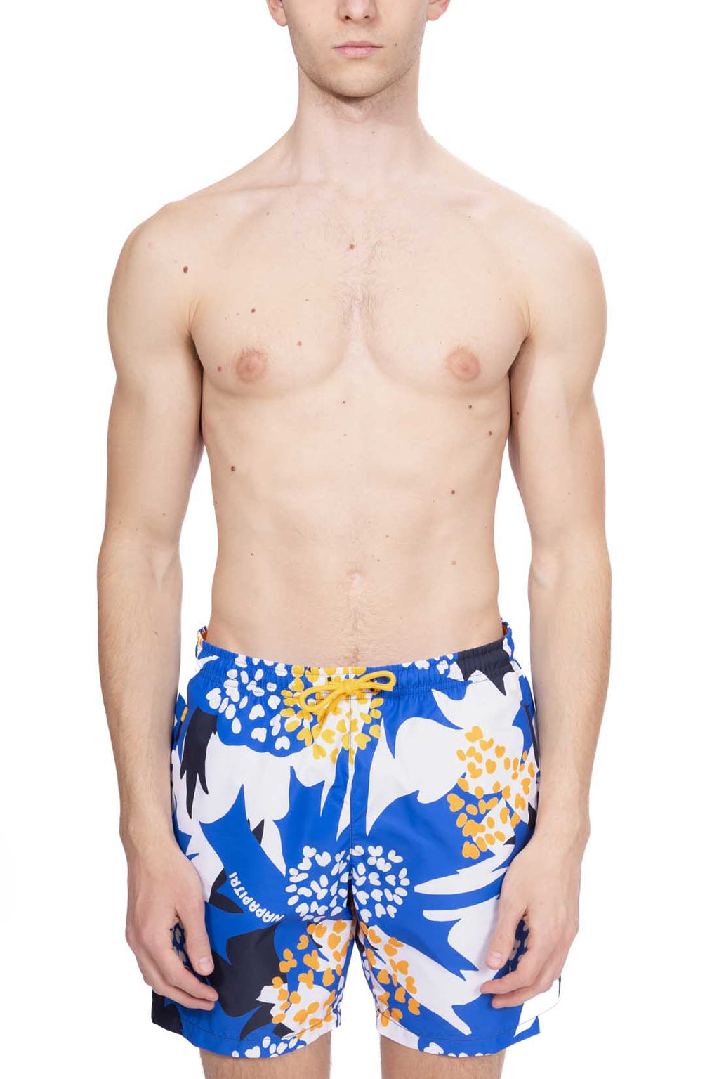 Men's regular-fit Inuvik swim shorts with all-over logo print and adjustable drawstring waist. — view 36